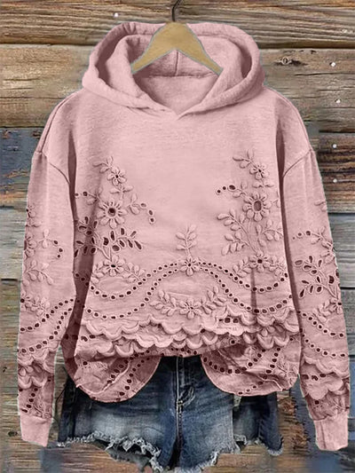 SACHZNA ⏐ Kapuzenpullover mit Blumenstickerei