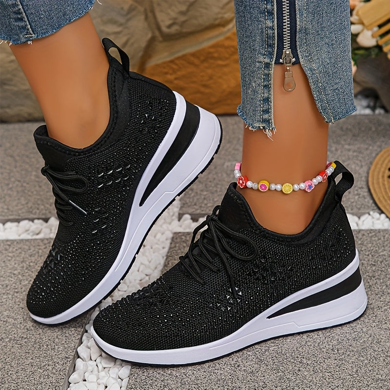 Solara | Glitzernde Keil-Sneaker