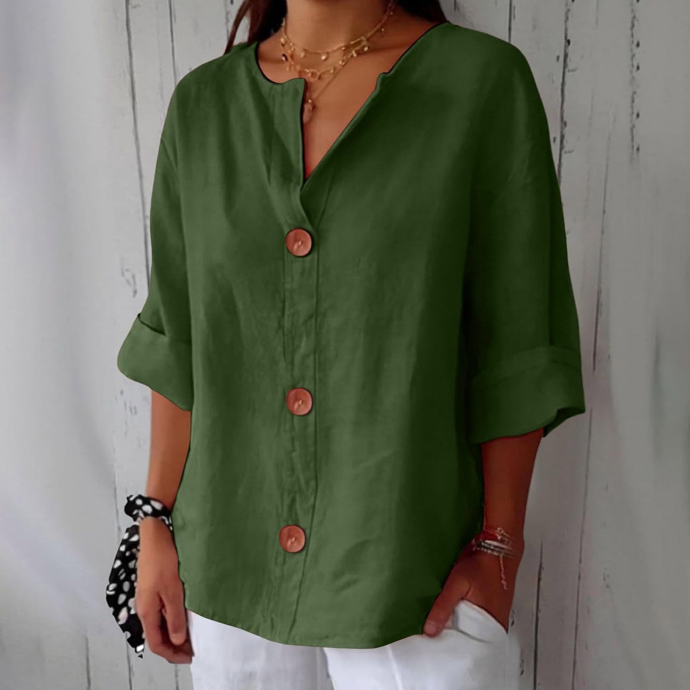 Clara | Casual Linen Blouse