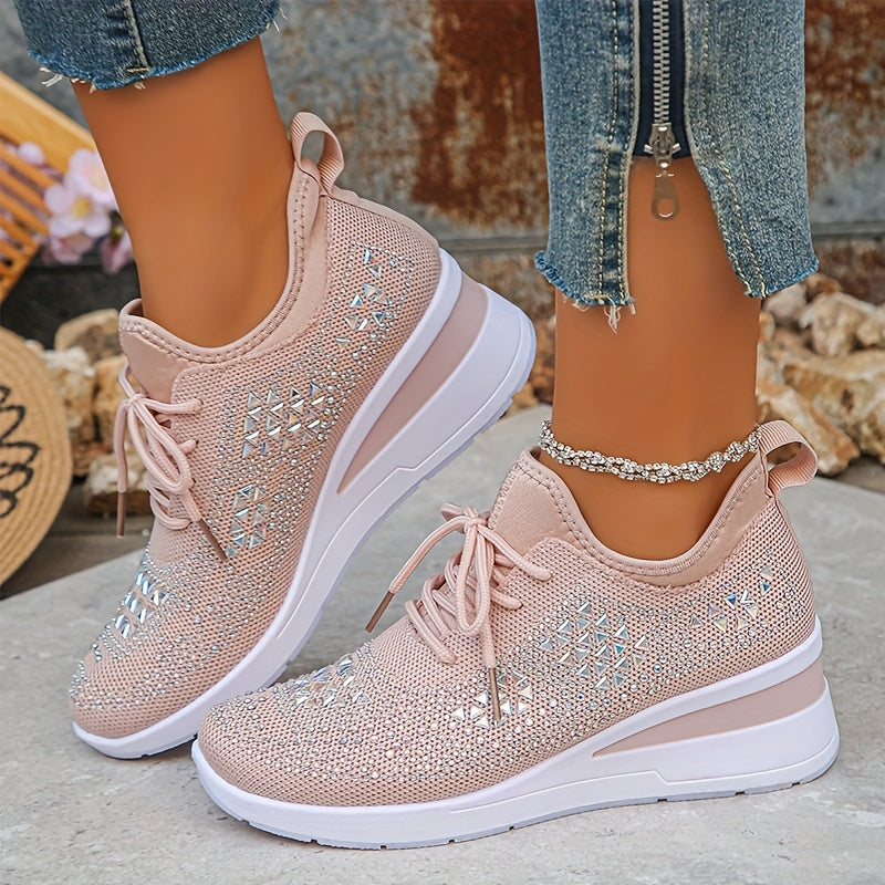 Solara | Glitzernde Keil-Sneaker