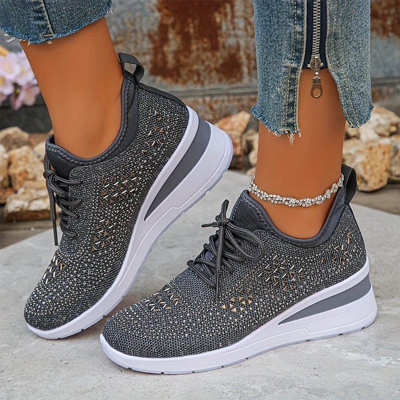 Solara | Glitzernde Keil-Sneaker