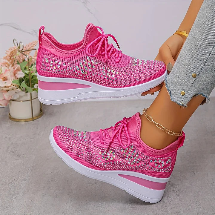 Solara | Glitzernde Keil-Sneaker